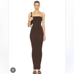 Wolford Fatal Dress Convertible Icon 3 in 1 Umber Brown Maxi Small NWT NEW